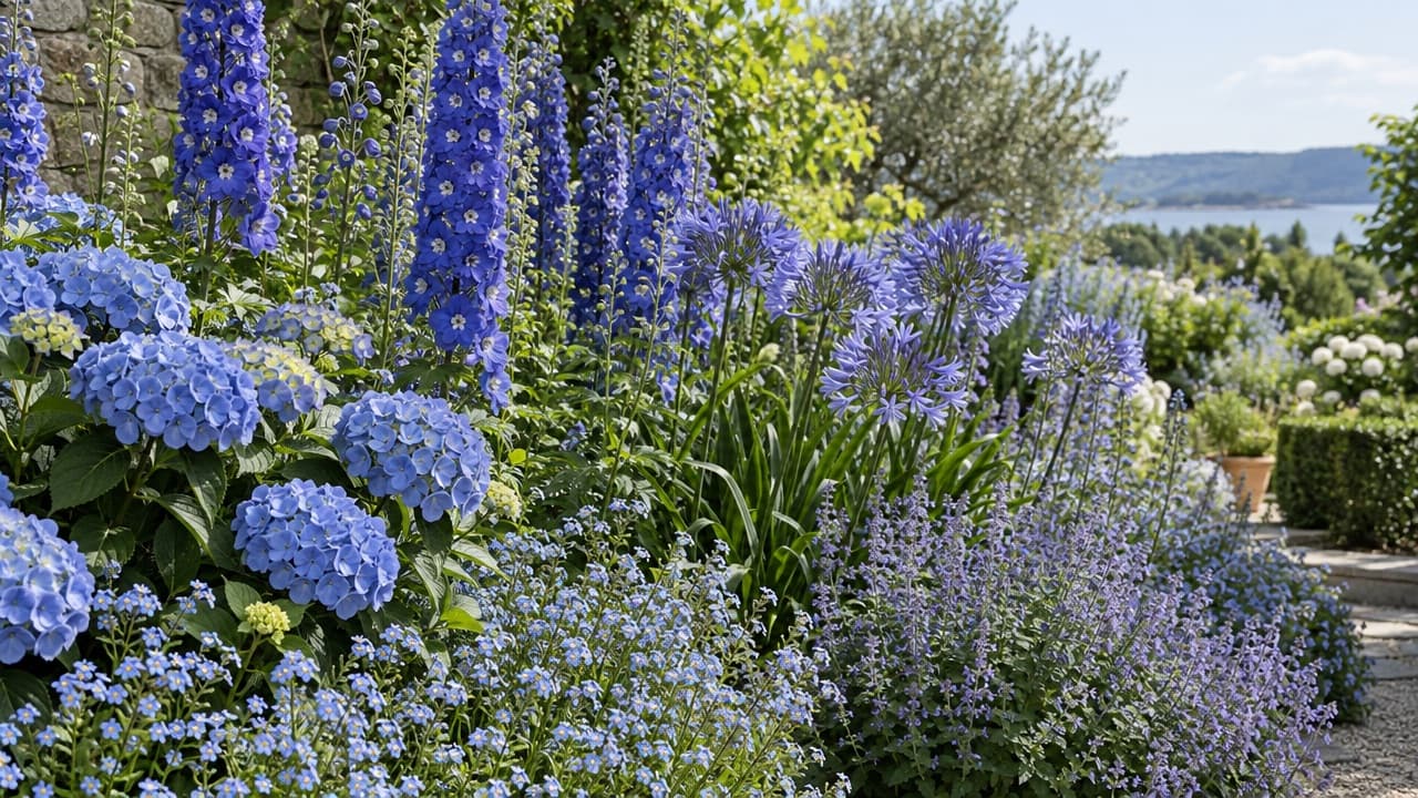 Fleurs bleues : variétés, culture et associations pour un jardin bleuté