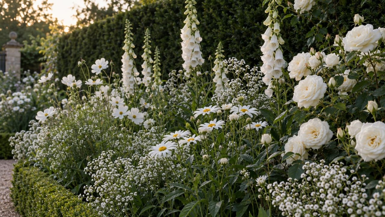 Fleurs blanches : espèces, plantation et entretien