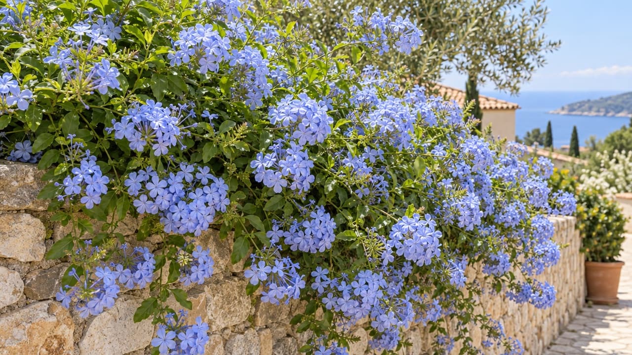 Plumbago : les secrets d'une floraison bleue de juin à