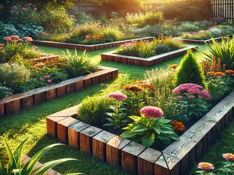 bordures jardin bois